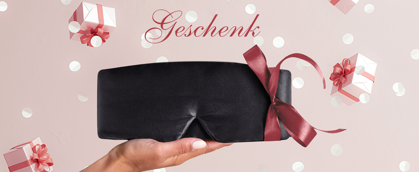 Шовкова маска для сну LitBear, 100% шовк 22 momme, для жінок та чоловіків, регульована, з підкладкою, чорна