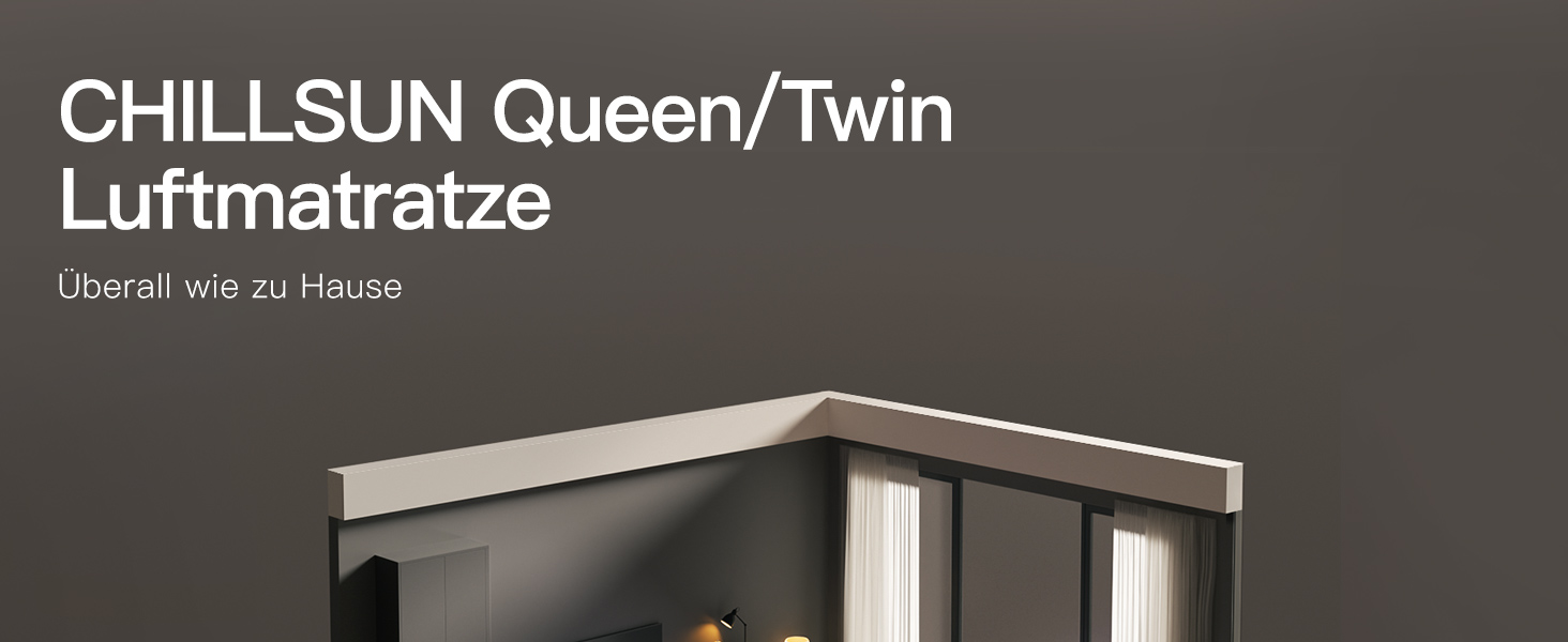 Надувний матрац CHILLSUN 190x100x40 см з вбудованим насосом - для дому, гостей та кемпінгу