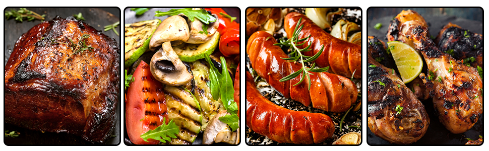 Раглеті гриль COKLAI на 8 осіб з антипригарним покриттям, для вечірок, з регулюванням температури, 8 сковородок та дерев'яними шпателями