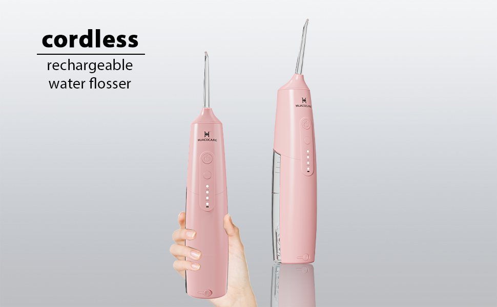 Набір для чищення зубів: водяна нитка, електрична зубна щітка, щітка та нитка для здоров'я ясен (рожевий)