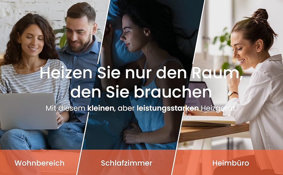 Про Breeze 1800W міні керамічний обігрівач з двома рівнями потужності, автоматичним гойданням та режимом охолодження для ванної, вітальні, офісу, тераси - Чорний