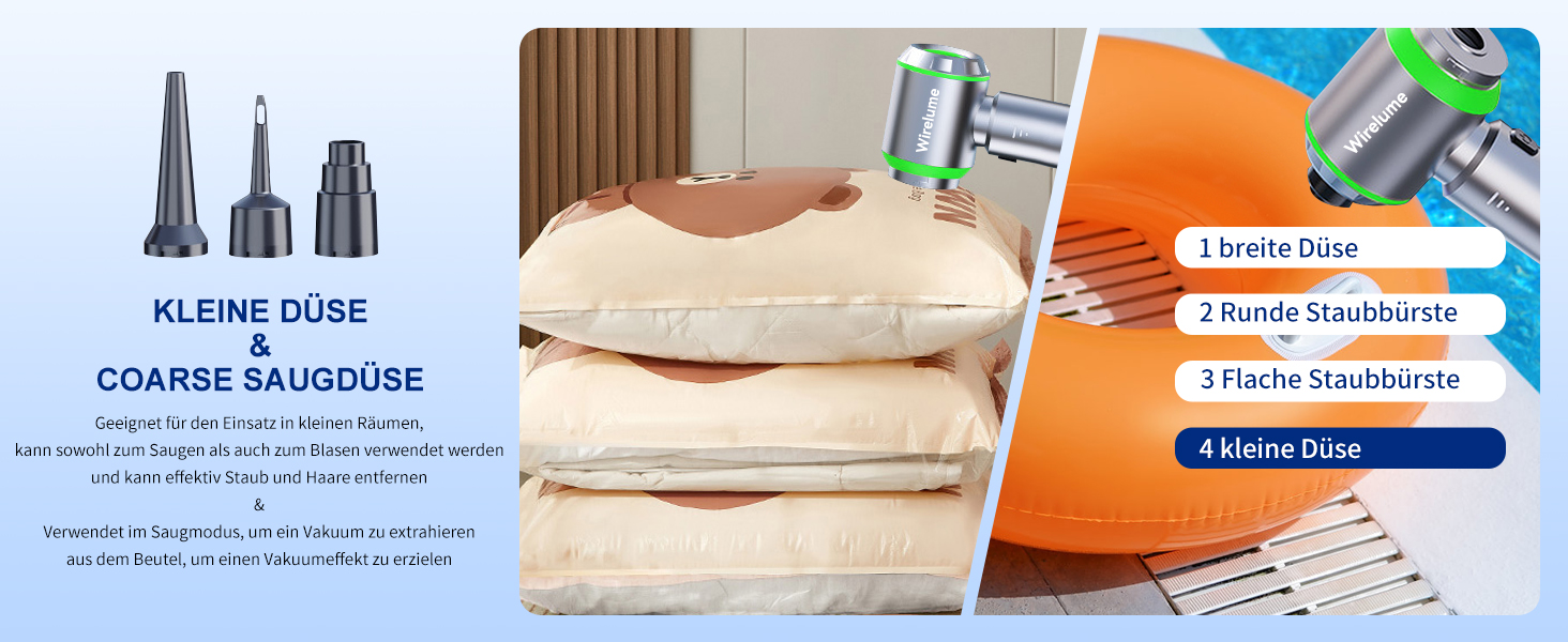 Акумуляторний ручний автомобільний пилосос 4 в 1, бездротовий міні-пилосос 22000 Па, потужний циклонний прибирання, 3 режими потужності, портативний для авто та шерсті тварин (Сріблястий)