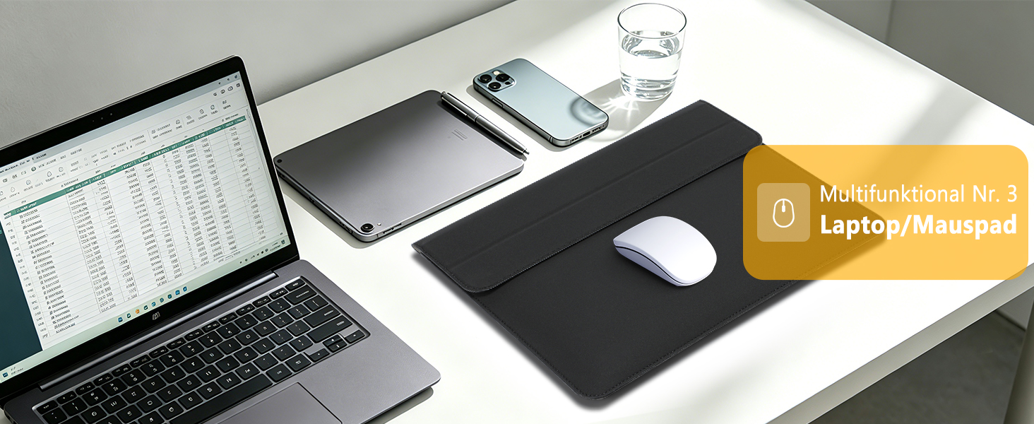 Чохол-сумка для MacBook 15 дюймів з підставкою, захисний кейс HYZUO, чорний