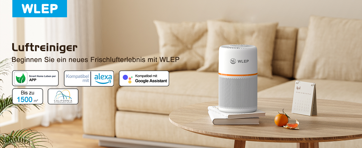 Повітряочисник для спальні з HEPA фільтром H13, активованим вугіллям, функцією ароматерапії, 360° циркуляцією повітря, нічним світлом та тихим режимом (KJ1-3S APP)