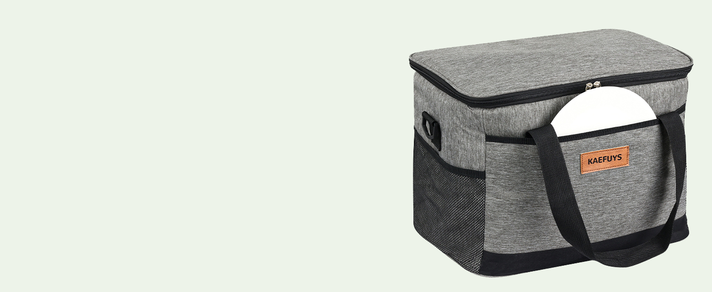 Сумка-холодильник 33л + 15л, складна, для пікніка, 14 год охолодження, велика термосумка для сім'ї, офісу, авто, кемпінгу, BBQ, подорожей, покупок, водонепроникна, блакитна