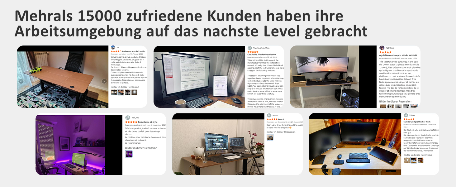 Регульований стіл Homall 200x80 см з USB-портом, електропривод, органайзер для кабелів, пам'ять положень, білий комп'ютерний стіл