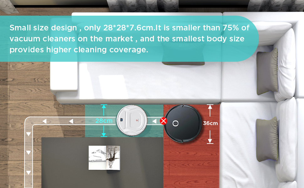 Робот-пилосос LEFANT з функцією миття підлоги, 12000Pa, LiDAR-навігація, білий (N3)