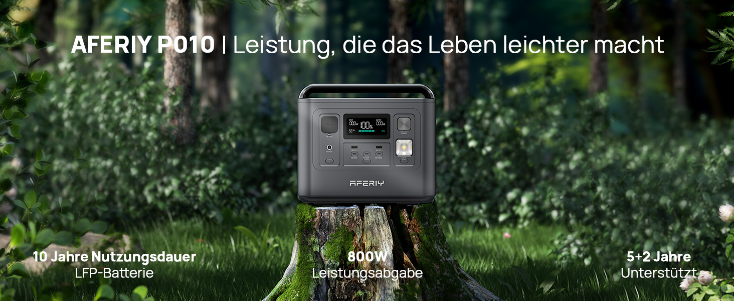 Портативна електростанція AFERIY, ємність 512 Wh, номінальна потужність 230 W