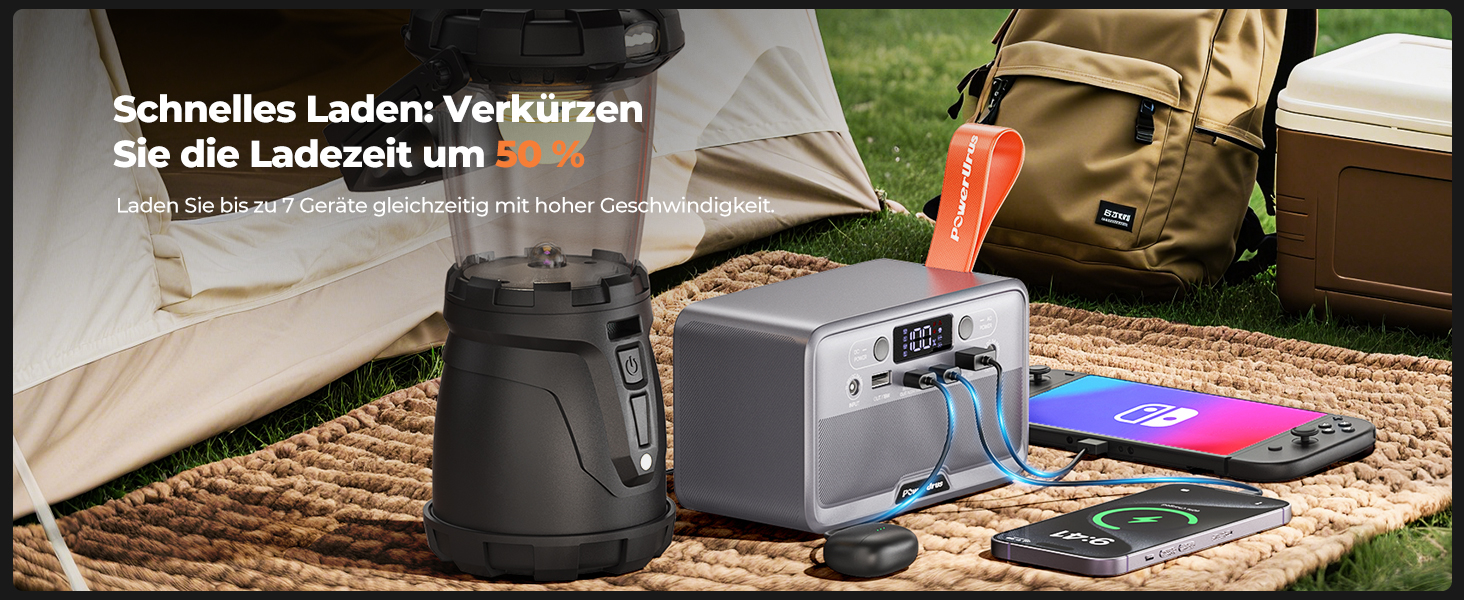 Портативна електростанція 89.6Wh LiFePO4 з акумулятором 100W (200W пік) та DC/USB/LED виходами, 12V прикурювачем для кемпінгу, подорожей та активного відпочинку