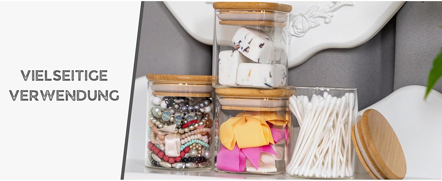 Набір скляних баночок для спецій Deco haus® з дерев'яними кришками (10 шт.) - Набір контейнерів для спецій, баночки для приправ