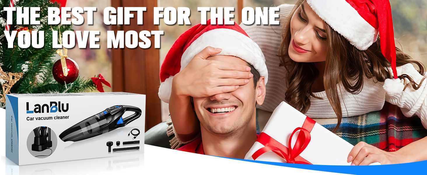 Акумуляторний ручний пилосос LanBlu для авто та дому, 25000Па, 120Вт, з LED-підсвіткою, зарядною станцією та мийним HEPA-фільтром, для вологого та сухого прибирання
