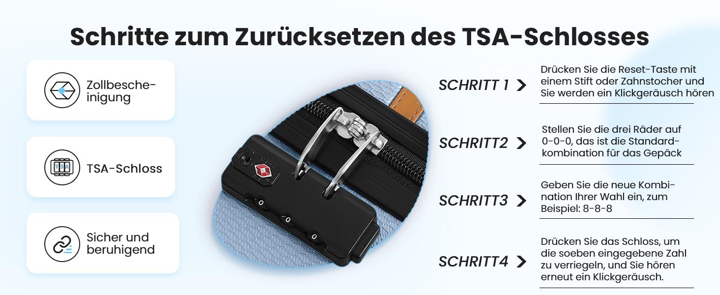 Валіза AnyZip Великий легкий візок з твердою оболонкою ABSPC з колесами TSA Lock (Haze Blue, XL-28')