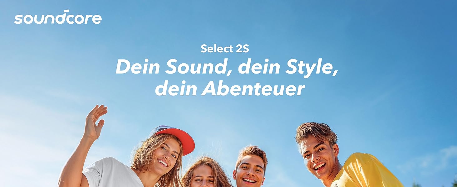 Soundcore Select 2S: Портативна Bluetooth-колонка з 20W, BassUp™ та IPX7 захистом (синій)