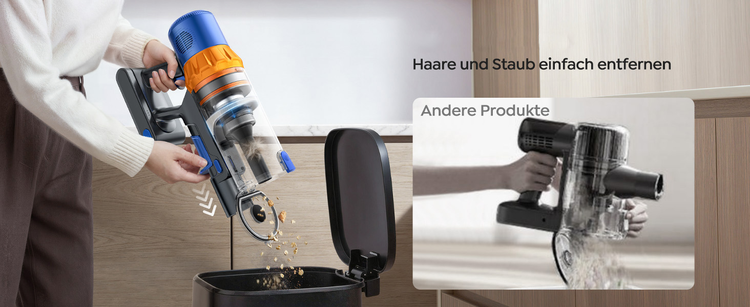 Акумуляторний пилосос SunSare бездротовий 600W 50000Pa 65хв з насадкою 1м, аромафункцією, гнучким шлангом, тримачем для зарядки, автоматичним режимом для підлоги, килимів, шерсті тварин