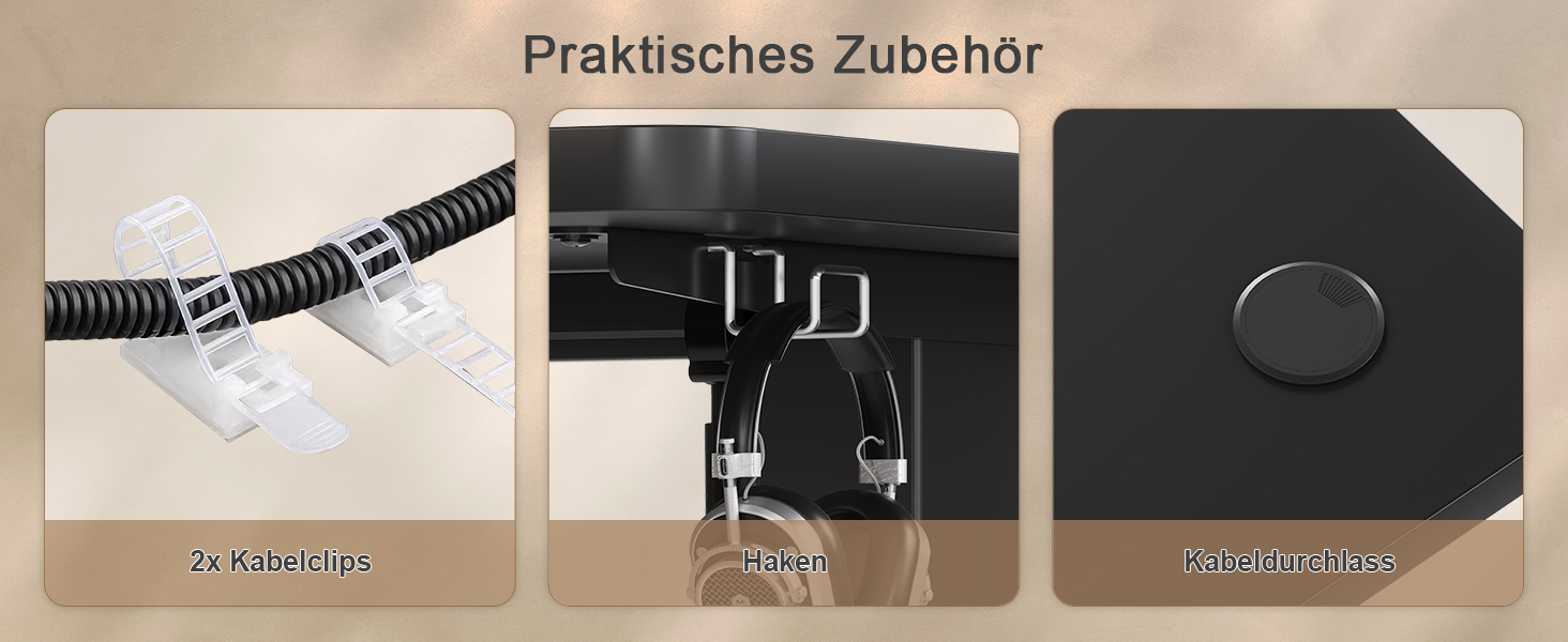 Електричний стіл JUMMICO з регулюванням висоти та USB-портом для зарядки, 100 x 60 см, білий (чорний)