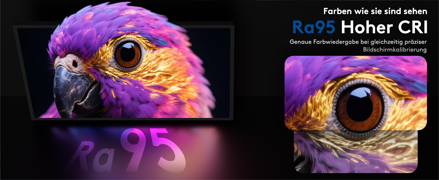 LED лампа для монітора Quntis 40см з підсвічуванням, регульована, захист очей, для офісу та дому