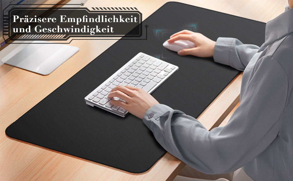 Килимок для миші ігровий RGB 900x400 мм XXL, вологостійкий, з підсвічуванням, чорний