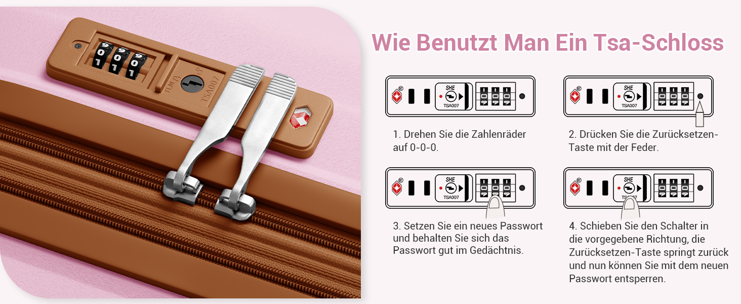 Валіза ручної поклажі KONO з тримачем для напоїв, рожево-коричнева, поліпропілен, розширювана, з TSA замком