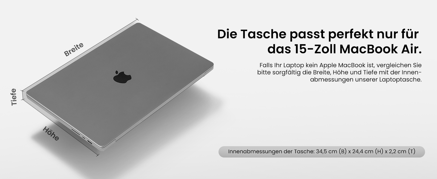Захисний чохол-сумка tomtoc 360° для MacBook Air 15