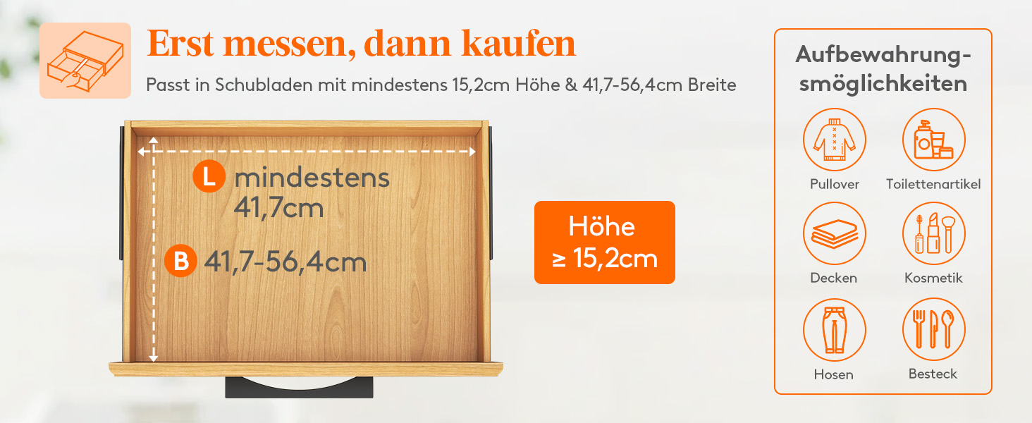 Органайзери для ящиків LifeWit 8 шт. з бамбука, регульовані, 42-56 см, для кухні, шафи, столу