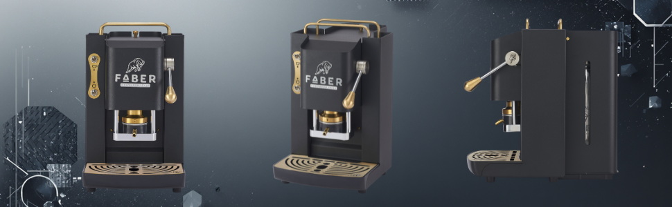 Кавомашина Faber Deluxe 3.0 ESE 44мм з електроклапаном, чорний/хром
