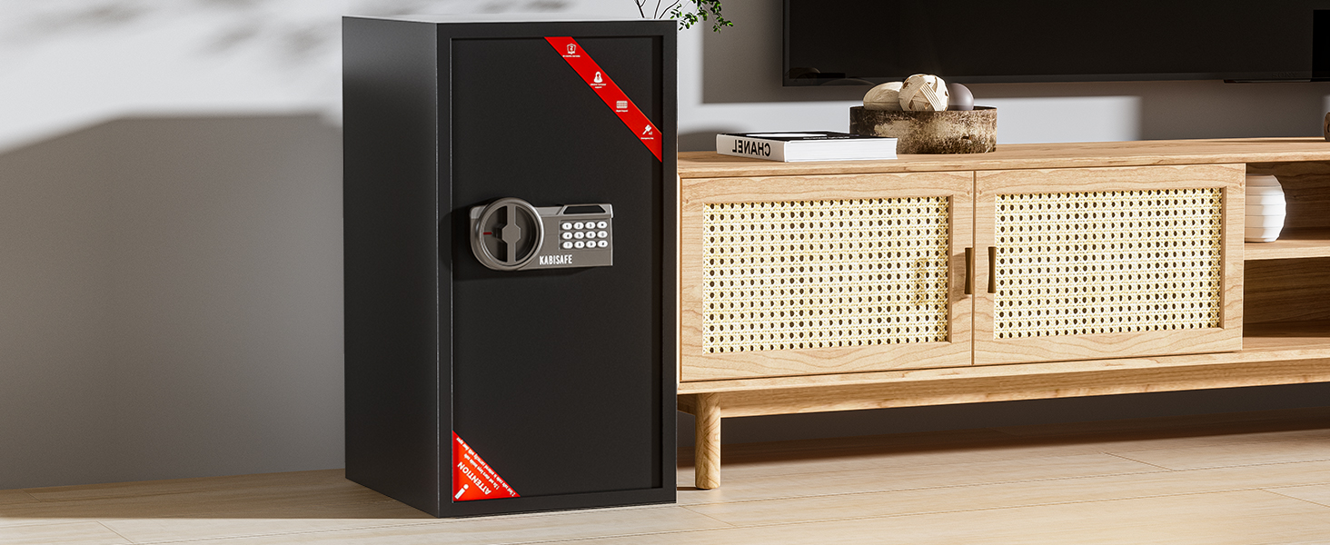 KABISAFE 45L - сейф для дому з електронним замком, світлом та ключем, 45 літрів