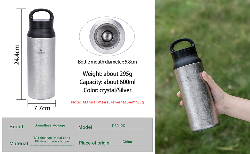 Термос iBasingo 600 мл з подвійними стінками, ізольований, для напоїв, зберігає тепло та холод, Ti3010D