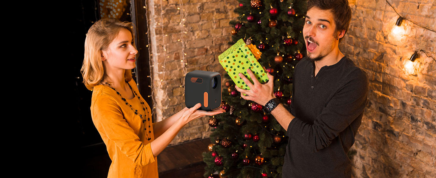 WEMAX Mini проєктор: 4K, 1080p, Smart, Dolby Audio, WiFi, Bluetooth. Підтримка Netflix та Google TV для дому та на вулицю