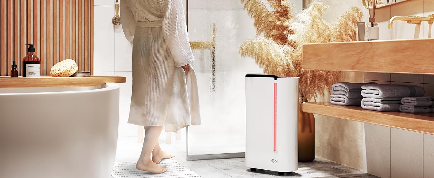 SUNTEC DryFix 20 PRO: Електричний осушувач повітря 20 л/день, 63 м², 3-в-1 (осушувач, очищувач, сушарка)