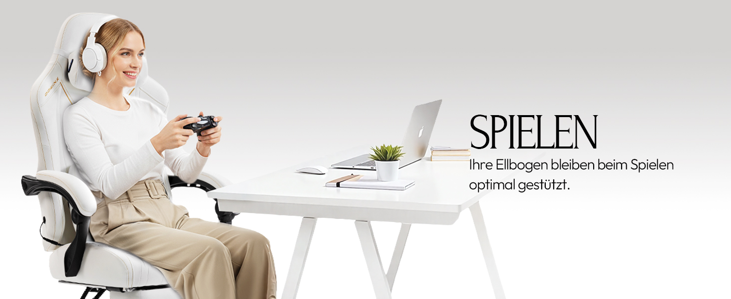 Ігровий крісло Dowinx з масажем, ергономічний дизайн, підтримка попереку та шиї, до 135 кг, шкіряне, чорний