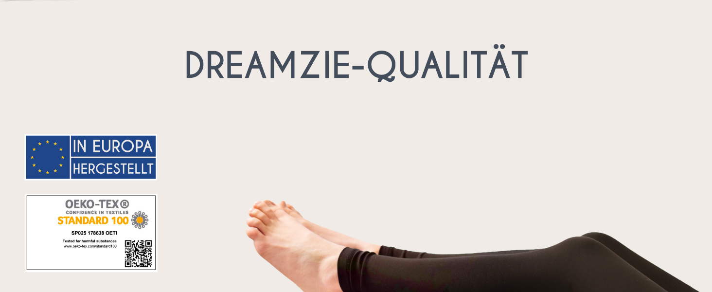 Подушка для ніг Dreamzie: ергономічна, з ефектом пам'яті, Made in EU, Oeko TEX, дихаюча, гіпоалергенна