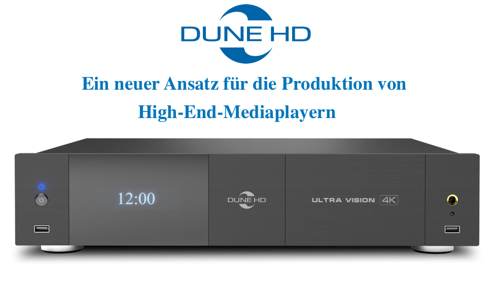 Медіаплеєр Dune HD Ultra Vision 4K Dolby Vision HDR10 RTD1619 ДР ES9038PRO ЦАП 2 стійки для жорстких дисків