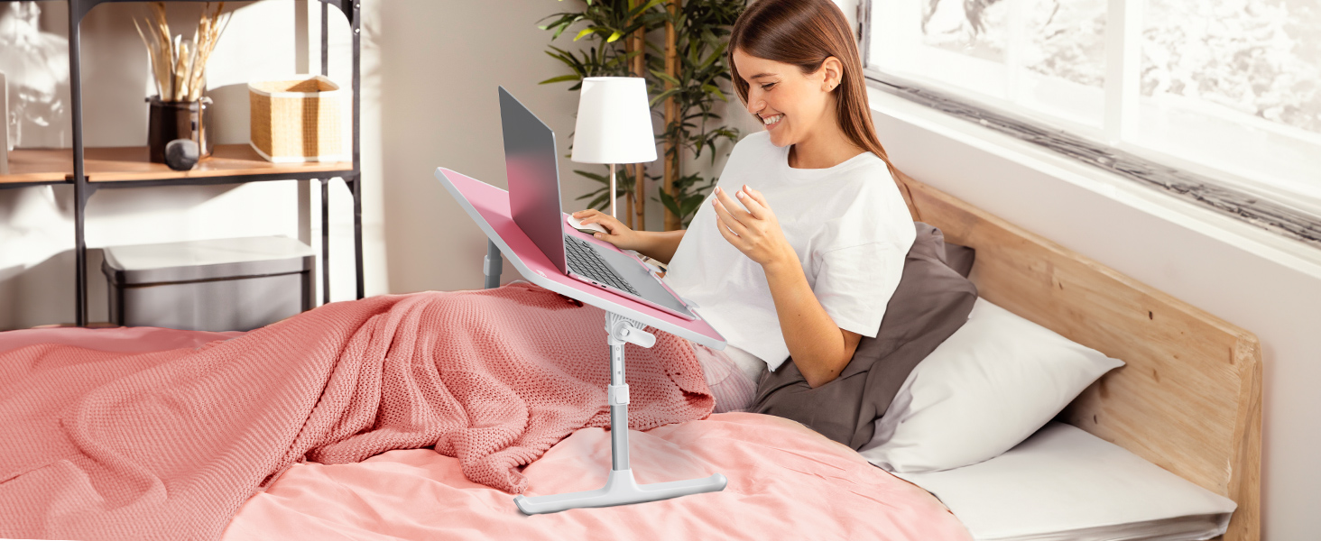 Підставка для ноутбука SAIJI, стіл для ліжка/дивану, регулювання висоти та кута нахилу, до 17