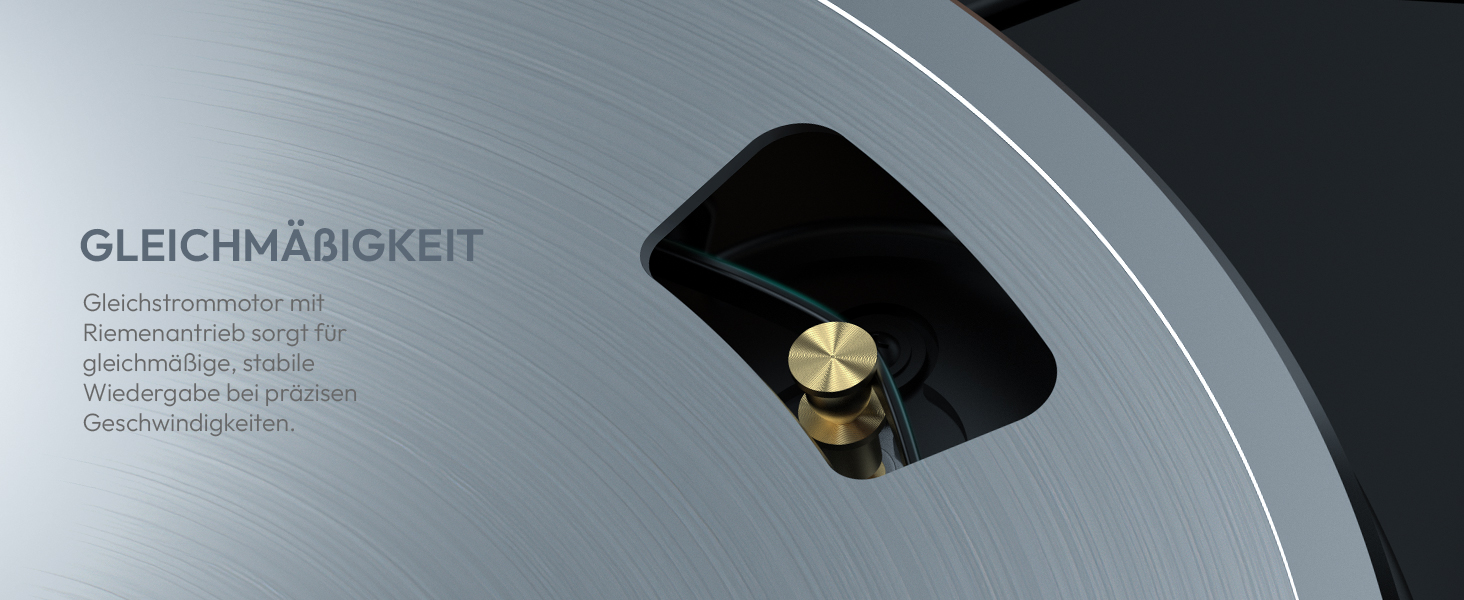 ONE-Q HiFi-програвач вінілу з Bluetooth, вбудованими динаміками, фонокоректором, магнітною голкою AT-3600L, 33/45 об/хв, чорний