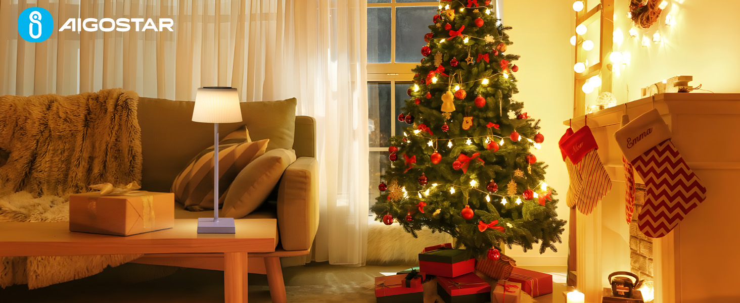 LED лампа Aigostar на акумуляторі, торшери бездротові, торшер з сенсорним керуванням, регулювання яскравості, 3 колірні температури, нічник IP54 вологостійкий для дому та саду, спальня, вітальня, ресторан, сад - (фіолетовий)