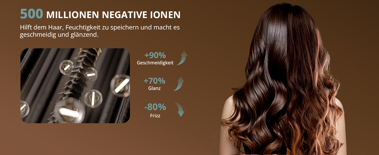 Іонний фен для волосся з безщітковим мотором 180 000 об/хв, компактний дорожній фен з 4 режимами температури та захистом від перегріву, сірий