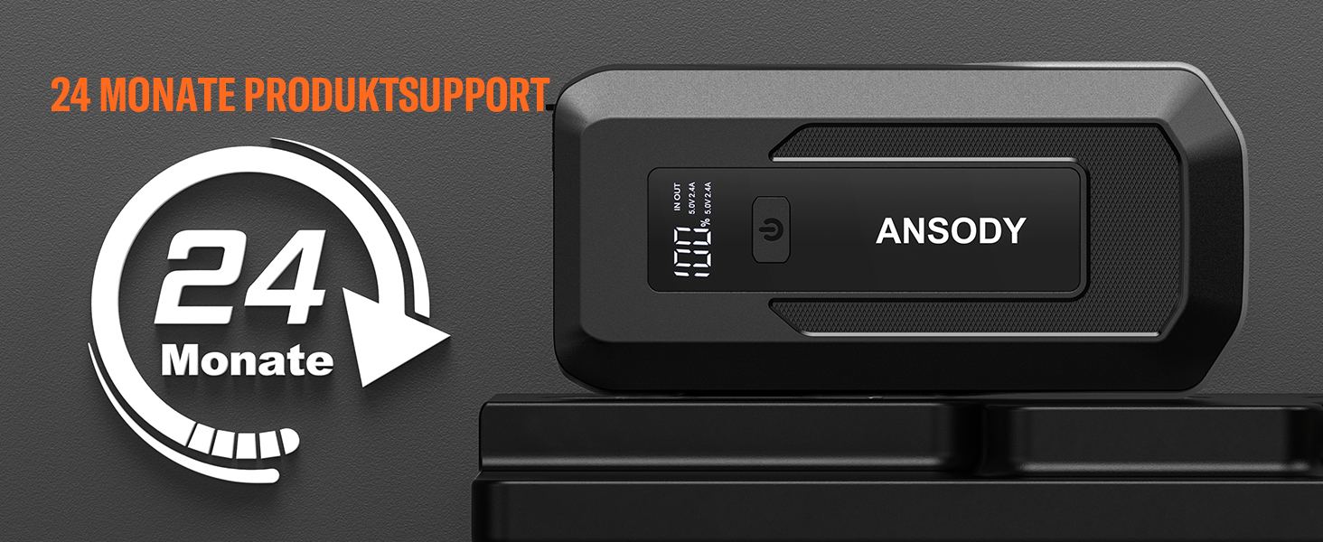 Бустерний пускач автомобіля 3000A Powerbank для авто 12V (до 10л бензин/8л дизель) з LED-ліхтарем та пусковими кабелями, сірий