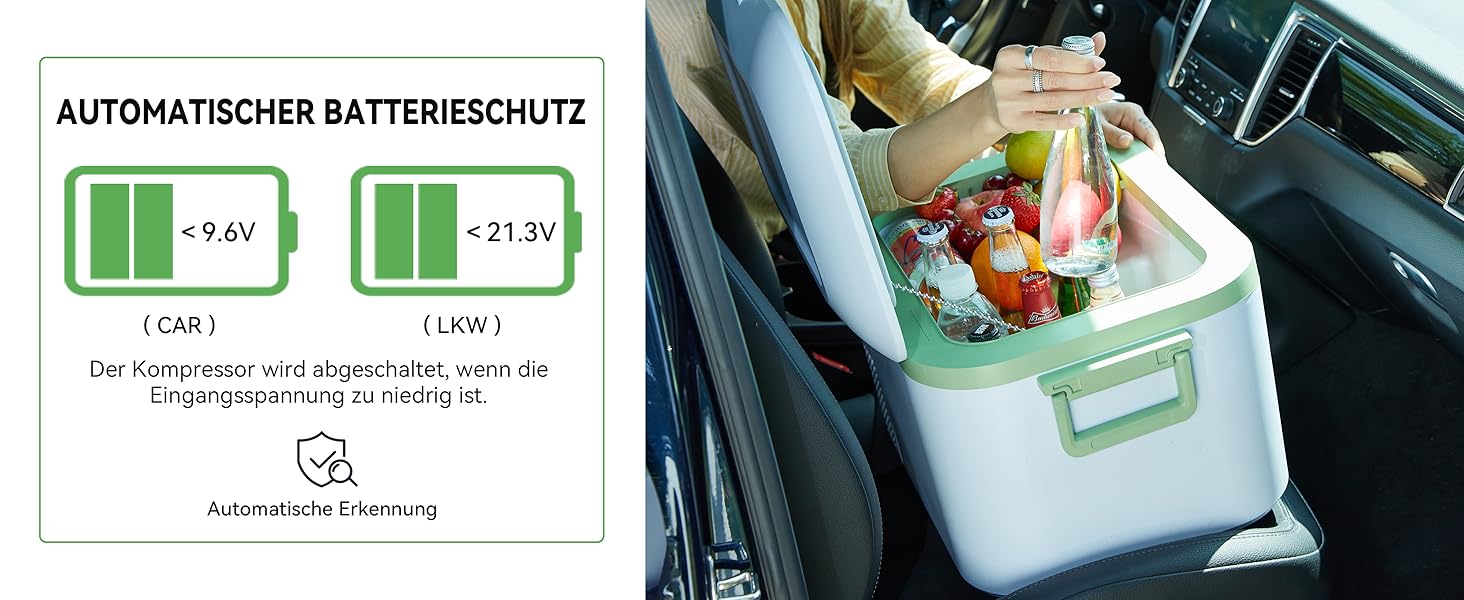 Автохолодильник BINGI 18л портативний 12/24V та 230V, міні-морозильник для авто, кемпінгу, дому (15°C до -18°C), білий