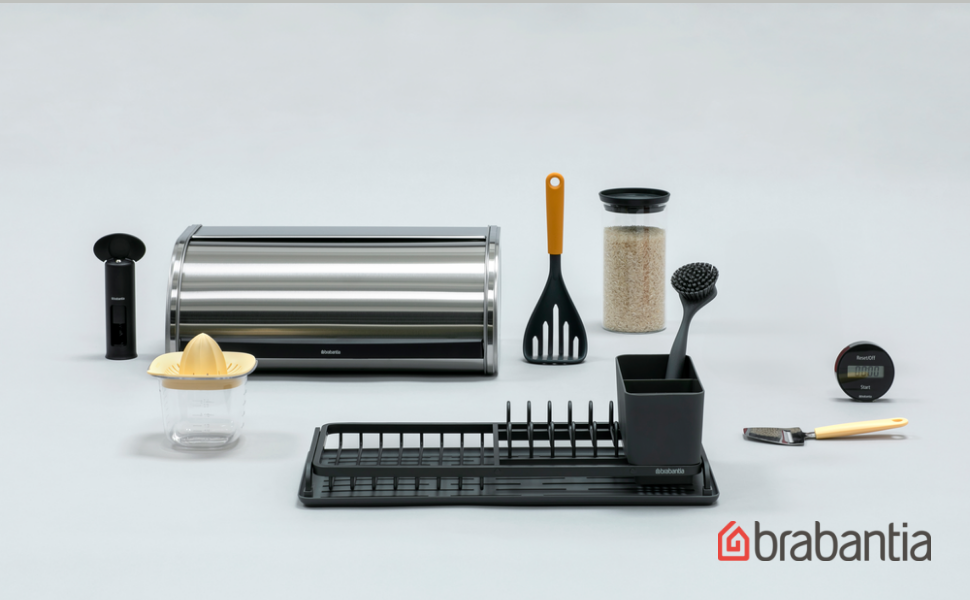 Хлібниця Brabantia Rollbrotkasten для хліба та булочок, сталева, матово-чорна, середній розмір