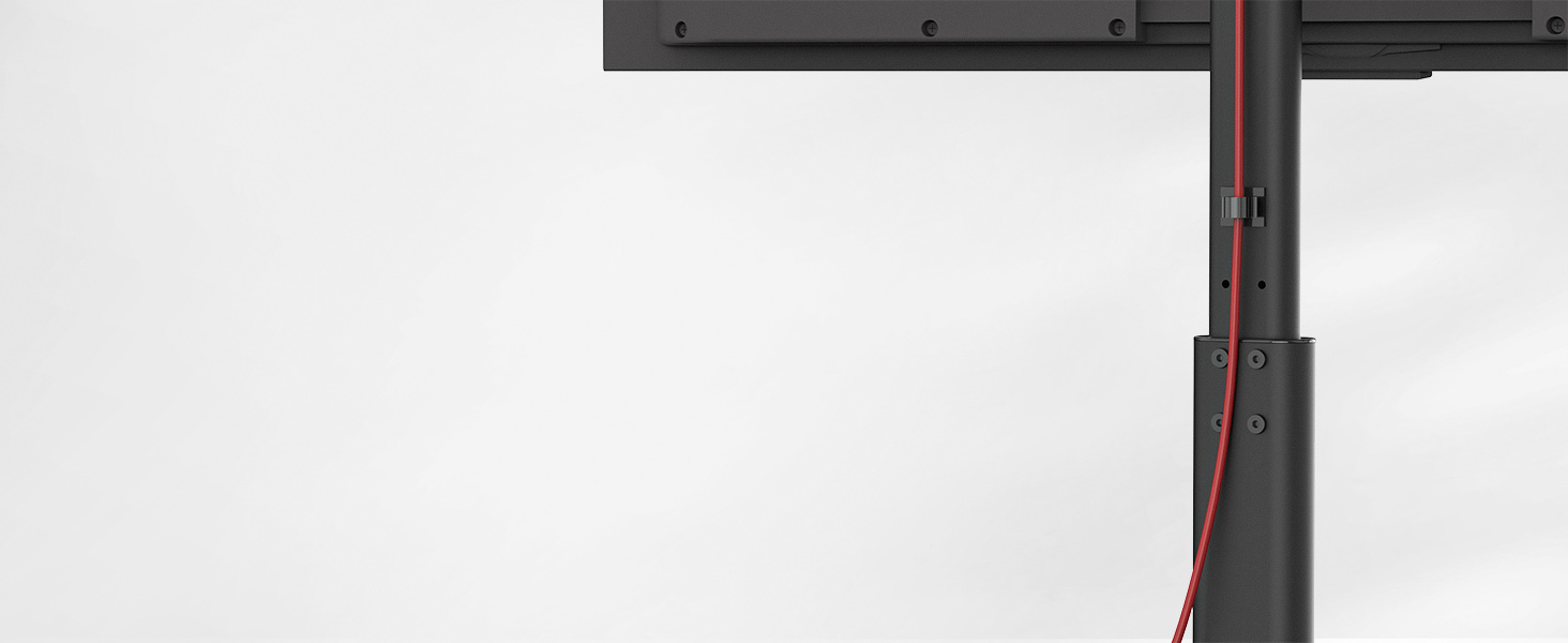 Підставка для телевізора мобільна з дерев'яною основою, поворотна, для TV 19-42 дюйми, чорна, до 20 кг, VESA 200x200 мм