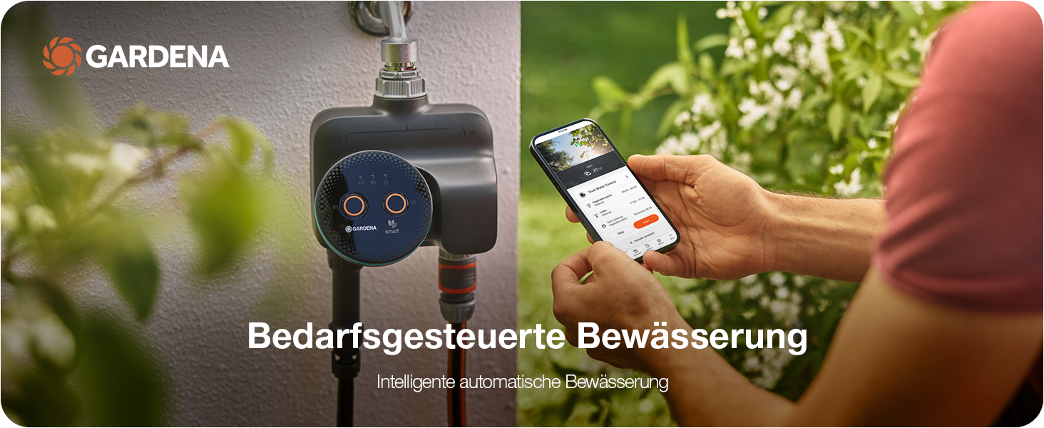 Gardena smart Water Control 19033-20: Система автоматичного поливу для саду з управлінням через смартфон, датчиком вологості та захистом від заморозків