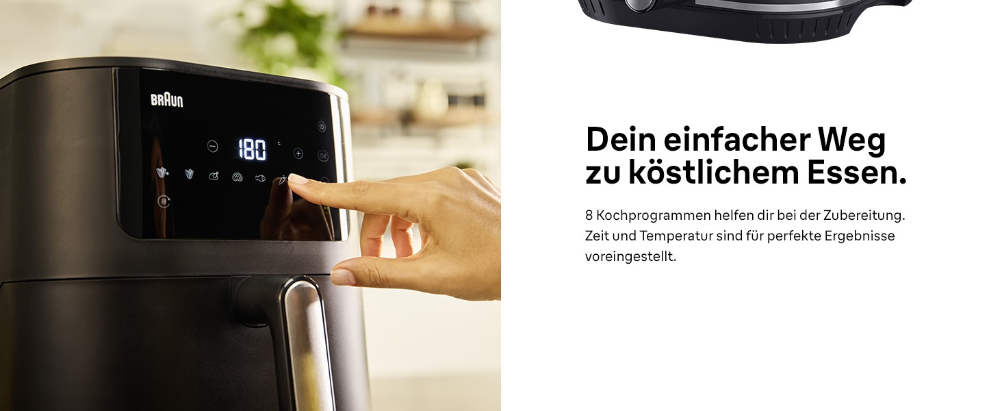 Фритюрниця повітряна Braun MultiFry 3 HF 3030, 4.3 л, 1500 Вт, чорна