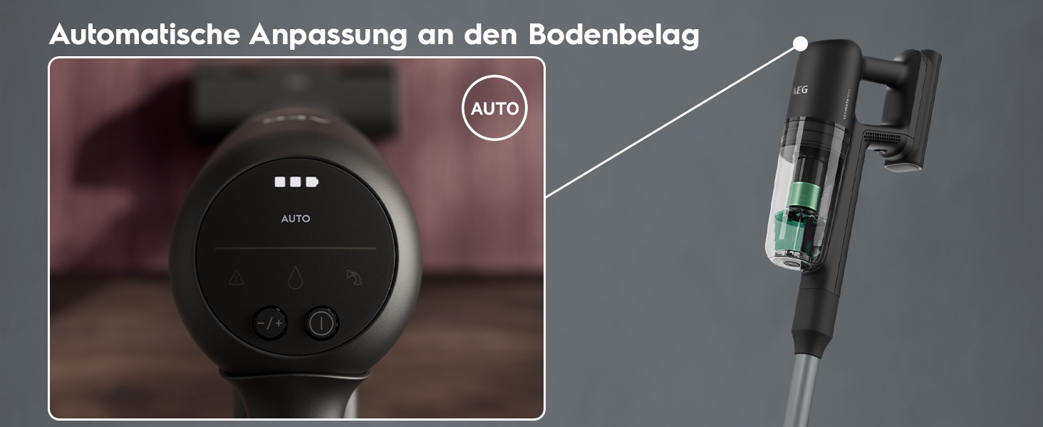 Акумуляторний пилосос AEG Serie 7000 Granitgrau: потужний, легкий (2,2 кг), ергономічний, з 70% перероблених матеріалів, до 50 хв роботи, 120 м², 2в1, 5-рівнева фільтрація, для всіх типів підлоги, автоматичний, сірий, AP71UB14AM