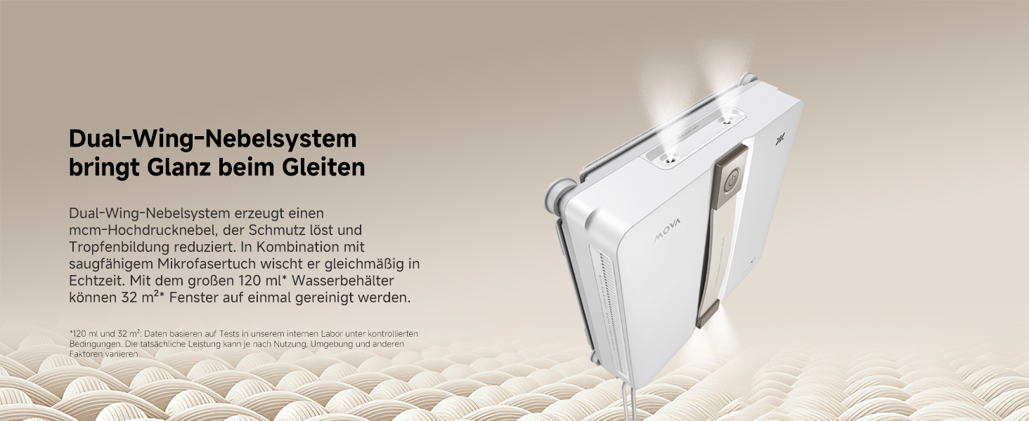 Робот для миття вікон MOVA N1, компактний, система подвійного розпилення, 8000 Па, безпечний, інтелектуальна навігація, повне покриття, все в одному