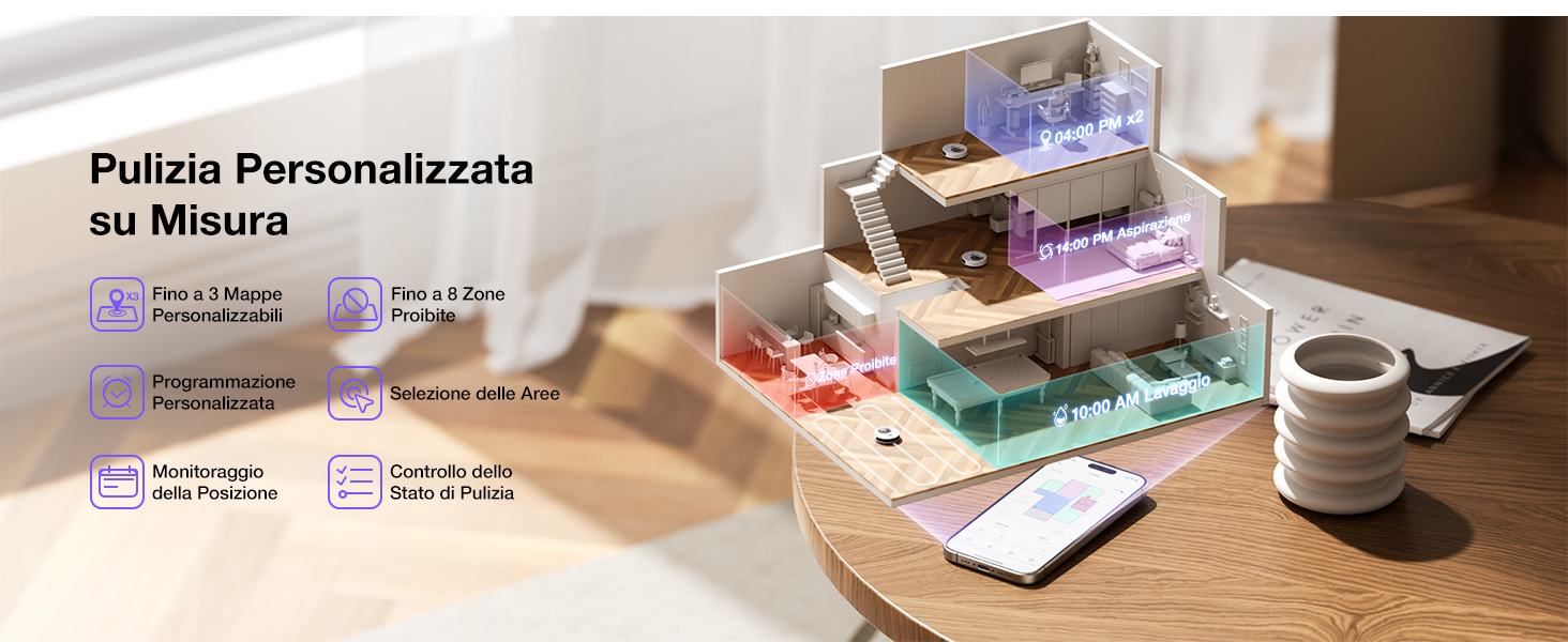 Робот-пилосос OKP L7G 3-в-1 з функцією миття підлоги, LiDAR-навігація, 6000Pa, 150 хв роботи, WiFi, Alexa, для тварин, килимів, твердих підлог, сірий