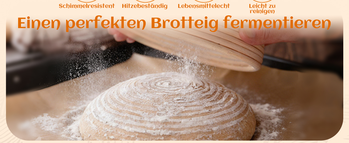 Набір для закваски з плетеного ротангу: корзини (23см круглі, 25см овальні), скребок для тіста, тканинний вкладиш, мішалка та інше | Професійне аксесуар для випічки хліба