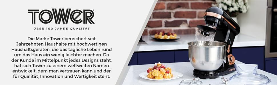 Блендер-стаціонарний Tower T12033RG, 1000 Вт, 6 швидкостей, імпульсний режим, рожеве золото, EU