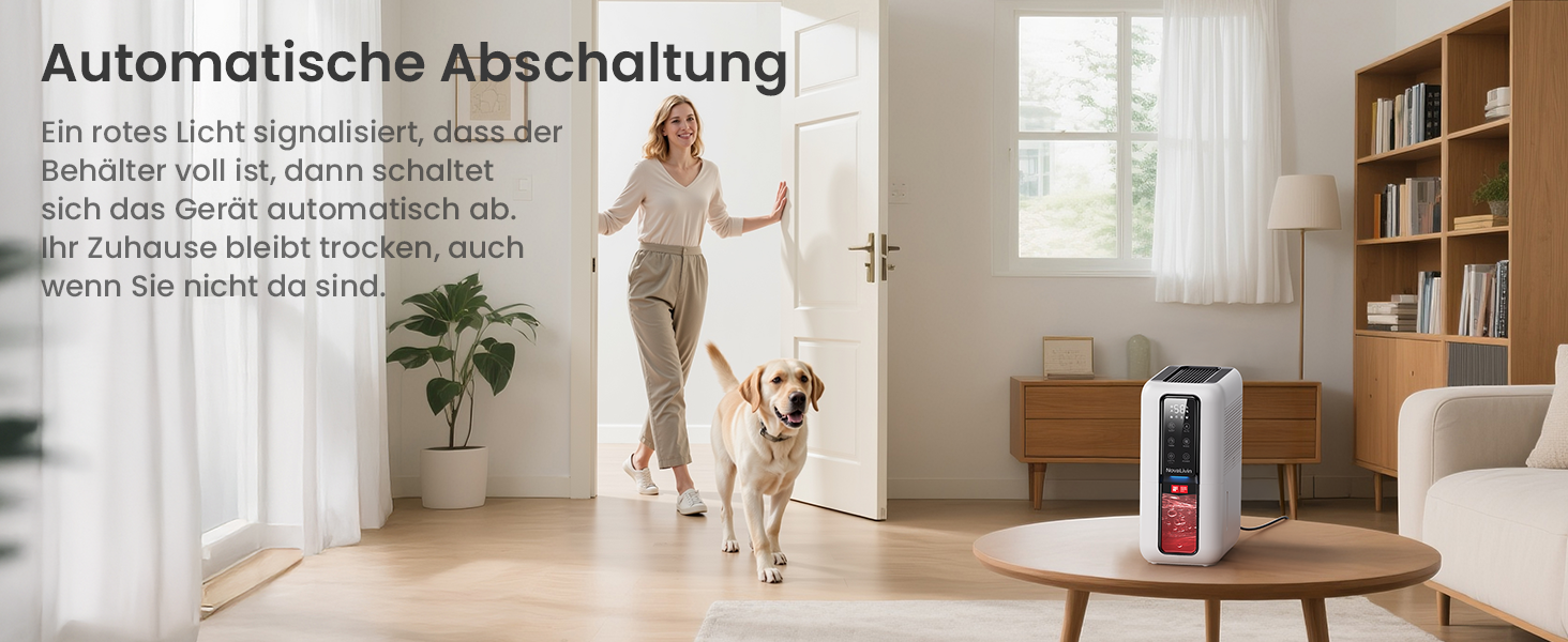 Електричний осушувач повітря з 2L баком та контролем вологості - тихий, для ванної кімнати, шафи. Білий та чорний кольори