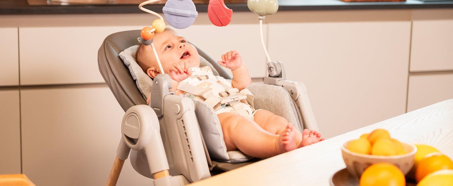 Дитячий стільчик Chicco Polly Armonia: 9 рівнів висоти, 3 положення, компактний, 4 колеса, коричневий