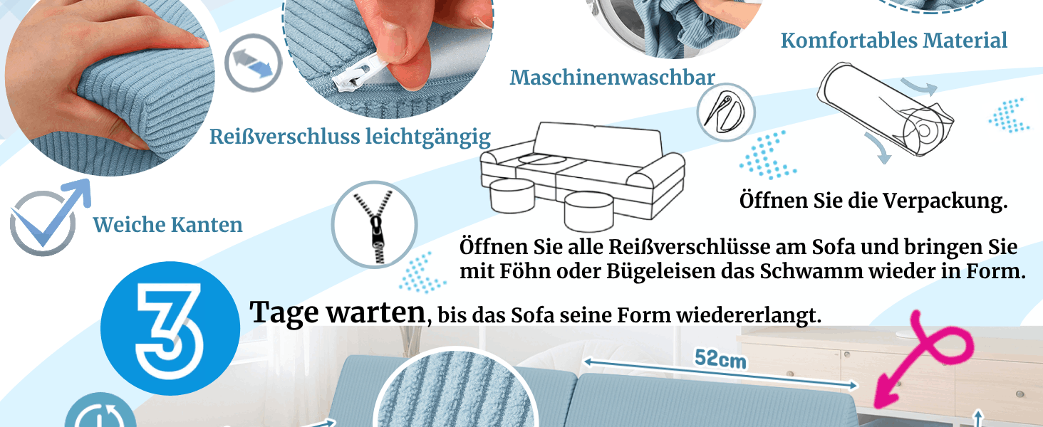Дитяче ігрове диван-конструктор MAMIZO Cord, 15 елементів, блакитний. Модульний диван для гри та відпочинку, сертифікат Oeko-Tex